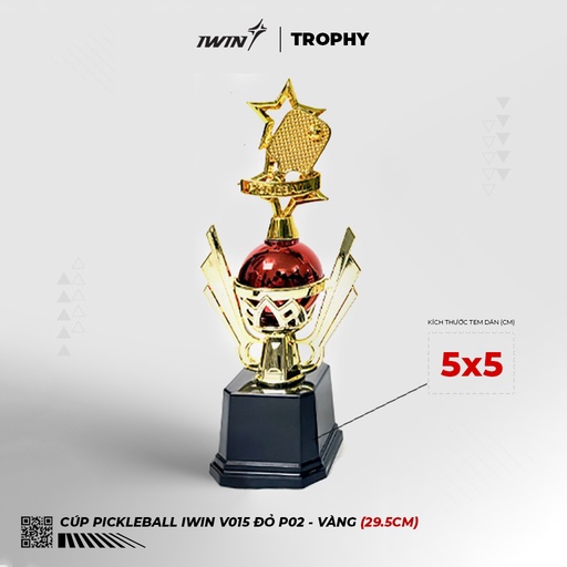 SPV041902 - Cúp iWin V015 P02 Đỏ (Vàng, freesize) 